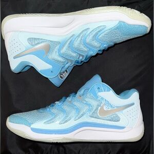 Nike KD 17 'Christmas' Aquarius Blue Glacier Blue White Silver FZ1525-400 Sz 11